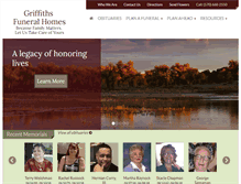 Tablet Screenshot of griffithsfuneralhomes.com